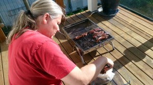 Maria kan barbecuen als geen ander!