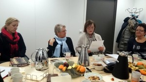 V.l.n.r: Kari Pauline, marit, Brit en Åse Pernille